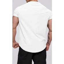 Ghassy Co. Erkek Running Sports Reglan Oval Kesim Penye T-Shirt