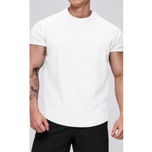 Ghassy Co. Erkek Running Sports Reglan Oval Kesim Penye T-Shirt