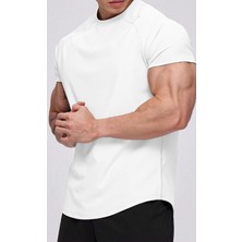 Ghassy Co. Erkek Running Sports Reglan Oval Kesim Penye T-Shirt