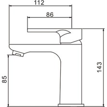 Yuen Lavabo Bataryası Krom Renk Modern Tasarım