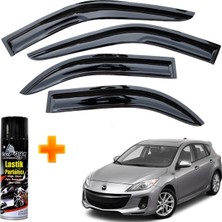 Caraks Mazda 3 Mügen Cam Rüzgarlığı Hb 2009-2014 Arası Çift Kelebek 4 Lü Takım +500ML Lastik Parlatıcı