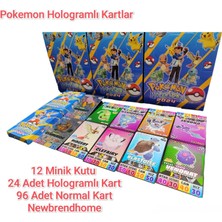 Emrah Gültekin Pokemon Hologram 2024 Yeni Nesil Oyun Kartları (12 Minik Kutu 24+96 :120 Adet) En Güçlü Pokemon Oyun Kağıtları