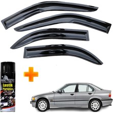 Caraks Bmw E36 Mügen Cam Rüzgarlığı Sedan 1991-1998 Arası 4 Lü Takım +500ML Lastik Parlatıcı