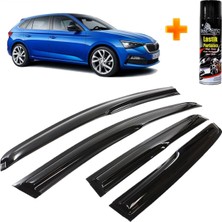 Caraks Skoda Scala Mügen Cam Rüzgarlığı 2020 Sonrası 4 Lü Takım +500ML Lastik Parlatıcı