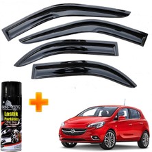 Caraks Opel Corsa E Mügen Cam Rüzgarlığı 2015-2019 Arası 4 Lü Takım +500ML Lastik Parlatıcı