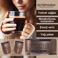 Nutripharma Quıck Slım Coffee Lux,biyoaktif Kolajen Peptidleri,l-Karnitin,prebiyotikli Form Kahve, 5g x 30 Saşe