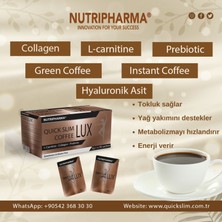 Nutripharma Quıck Slım Coffee Lux,biyoaktif Kolajen Peptidleri,l-Karnitin,prebiyotikli Form Kahve, 5g x 30 Saşe