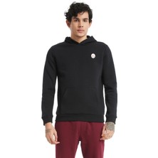 Galatasaray Lisanslı Kapüşonlu Siyah Sweatshirt