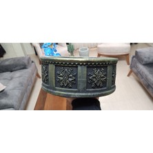 Doğa Garden Gold Desenli Eskitme Beton Saksı 23*10 cm Suya Karşı 50 Yıl Garantili
