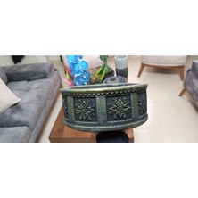 Doğa Garden Gold Desenli Eskitme Beton Saksı 23*10 cm Suya Karşı 50 Yıl Garantili