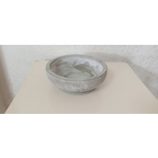 Doğa Garden Saf Beton Bonsai ve Aranjmana Özel Taş Saksı Suya Karşı En Az 50 Yıl Dayanıklı