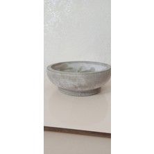 Doğa Garden Saf Beton Bonsai ve Aranjmana Özel Taş Saksı Suya Karşı En Az 50 Yıl Dayanıklı
