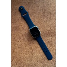 Good Case Apple Watch 8 Uyumlu 45MM Klasik Kordon Silikon Kayış Lacivert