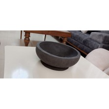 Doğa Garden Beton Bonsai Saksısı Siyah Çift Taban