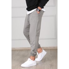 Yakamel Erkek 3 Iplik Içi Pamuklu Paçası Lastikli Eşofman Altı