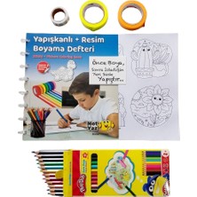 Glanart 25X35 Resim Defteri Boyama Seti (Önce Boya Sonra Yapıştır ) 20 Yapraklı + 12 Renk Kuru Boya