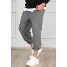 Yakamel Erkek 3 Iplik Içi Pamuklu Paçası Lastikli Eşofman Altı