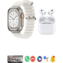 Myroyal Watch 8 Akıllı Saat Siyah T 800 Ultra & Pro Bluetooth Kulaklık Ios Android Uyumlu Ikili Fırsat Seti