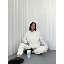 Yakamel Kadın Üç Iplik Kalın Eşofman Takımı