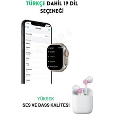 Myroyal Watch 8 Akıllı Saat Siyah T 800 Ultra & Bluetooth Kulaklık Ios Android Uyumlu Ikili Fırsat Seti