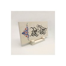 Sadrazam Geleneksel Hat Sanatı ile Doğal Taş Üzerine Yazılı Masaüstü Isimlik