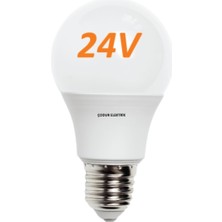 Osaka Light 10WATT (24VOLT Ile Çalışır) Gemici Ampul'ü E27 Duylu 6500KELVIN Beyaz Işık A60 810LM LED