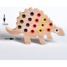 Alg Wood Ahşap Eğitici Doğal Renkli Dinazor Tak Çıkar Montessori Oyuncak 5060