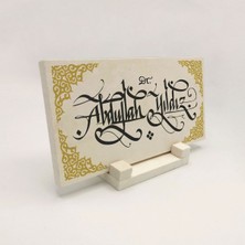 Sadrazam Geleneksel Hat Sanatı ile Doğal Taş Üzerine Yazılı Masaüstü Isimlik