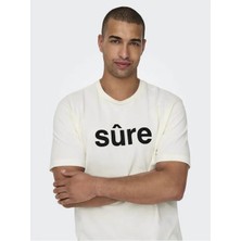 Only & Sons Erkek T-Shirt Kırık Beyaz 22028713 Onskarter Reg Ss Tee