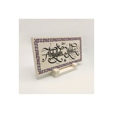 Sadrazam Geleneksel Hat Sanatı ile Doğal Taş Üzerine Yazılı Masaüstü Isimlik