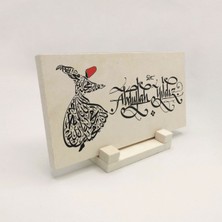 Sadrazam Geleneksel Hat Sanatı ile Doğal Taş Üzerine Yazılı Masaüstü Isimlik