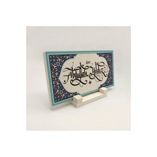 Sadrazam Geleneksel Hat Sanatı ile Doğal Taş Üzerine Yazılı Masaüstü Isimlik