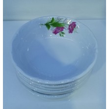 Porland Porselen Lal 12'li 17 cm Çukur Yemek Tabak