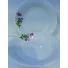Porland Porselen Lal 12'li 17 cm Çukur Yemek Tabak