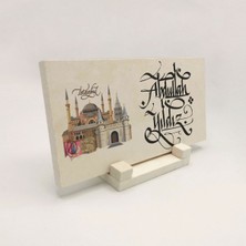 Sadrazam Geleneksel Hat Sanatı ile Doğal Taş Üzerine Yazılı Masaüstü Isimlik