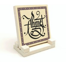 Sadrazam Geleneksel Hat Sanatı ile Doğal Taş Üzerine Yazılı Masaüstü Isimlik