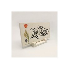 Sadrazam Geleneksel Hat Sanatı ile Doğal Taş Üzerine Yazılı Masaüstü Isimlik