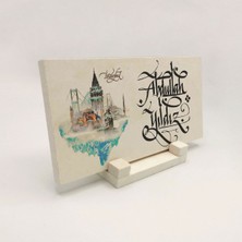 Sadrazam Geleneksel Hat Sanatı ile Doğal Taş Üzerine Yazılı Masaüstü Isimlik