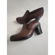 Çiğdem Kundura Quixote- Kadın Gerçek Deri Kapalı Topuklu Ayakkabı - Kahverengi - 37