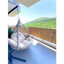 özgazi 60 Cm x 6 Metre Kamış Hasır Balkon Çiti Bahçe Çiti Bambu Çit Dekorasyon