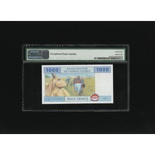 Numsimatik Kamerun Cameroun 1000 Francs Pmg 67 Epq Superb Gem Unc P612U 2002 (Nd 2015) S/n 630870791
