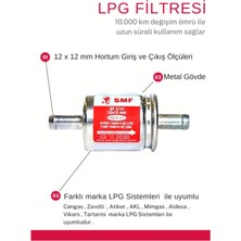 Smf Atiker-Akl-Tartarini-Cangas-Vikars-Mimgas-Zavoli Uyumlu Lpg Gaz Filtresi 12X12 mm Bakım Seti