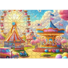 Ekart Ahşap Mdf Puzzle Yapboz Renkli Lunapark 255 Parça 35*50 cm