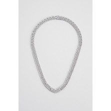 So CHIC Emphasis 18 Ayar Beyaz Altın Kaplama Gümüş Tasarım Gerdanlık