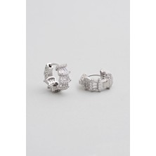 So CHIC Deniz Kabuğu 18 Ayar Beyaz Altın Kaplama Gümüş Küpe