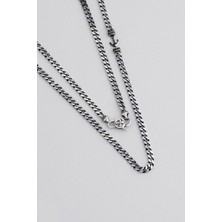 So CHIC Çapa Figürlü 60 cm Gümüş Erkek Zincir Kolye
