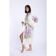 Semteks Cepli 2 Kat Müslin Kumaşdan Pamuklu Peştemal Bornoz Kimono Kaftan, Torba Gizli Cepli