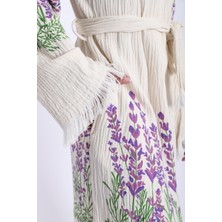 Semteks Cepli 2 Kat Müslin Kumaşdan Pamuklu Peştemal Bornoz Kimono Kaftan, Torba Gizli Cepli
