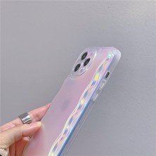 Paladyum Case iPhone 15 Pro Uyumlu Zigzaglı Dalgalı Hologram Puf Kılıf