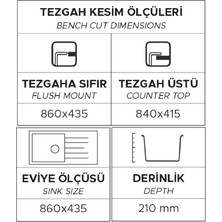 Real Stone Granit Eviye P011 Assos 86 Xl (86 x 43,5)